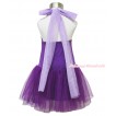 Dark Purple ONE-PIECE Halter Dress LP123